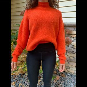 Stockholm Atelier & Other Stories Bright Orange Sweater Mohair/Alpaca Blend, XS